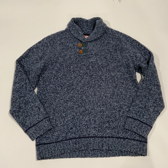 Fjallraven Sz L Blue Lada Shawl Wool Pullover Sweater - Picture 2 of 10
